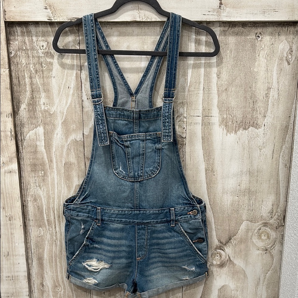 Hollister Denim Overall Shorts